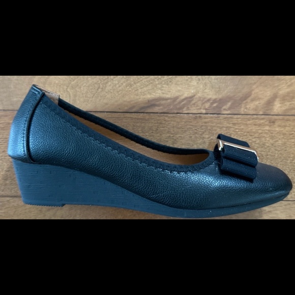 Black wedge shoes (Meili Jiaodian) - Picture 3 of 4